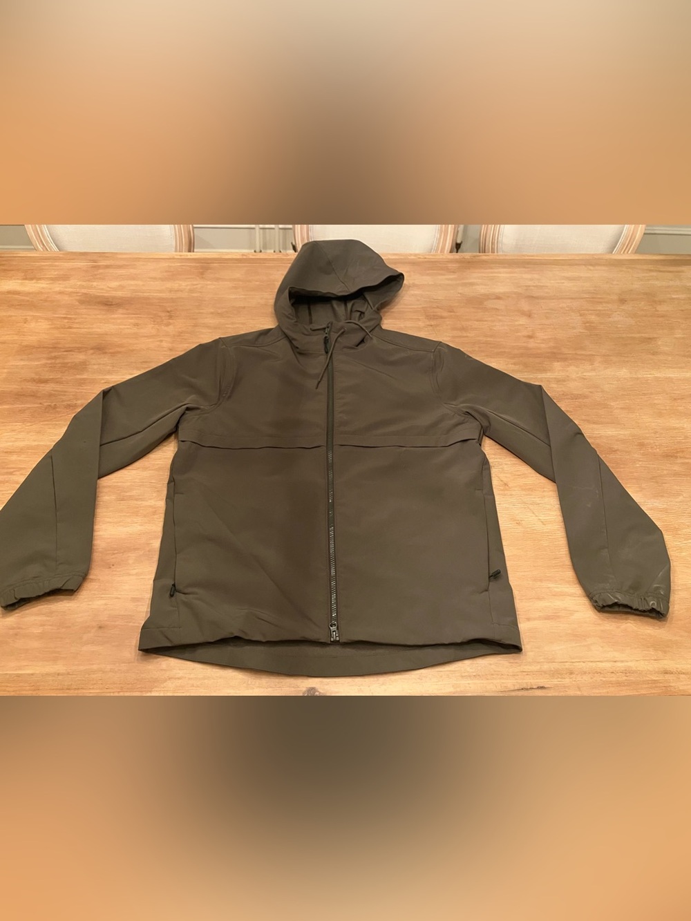 Old Navy Men's Hooded Rain Jacket - Olive Green